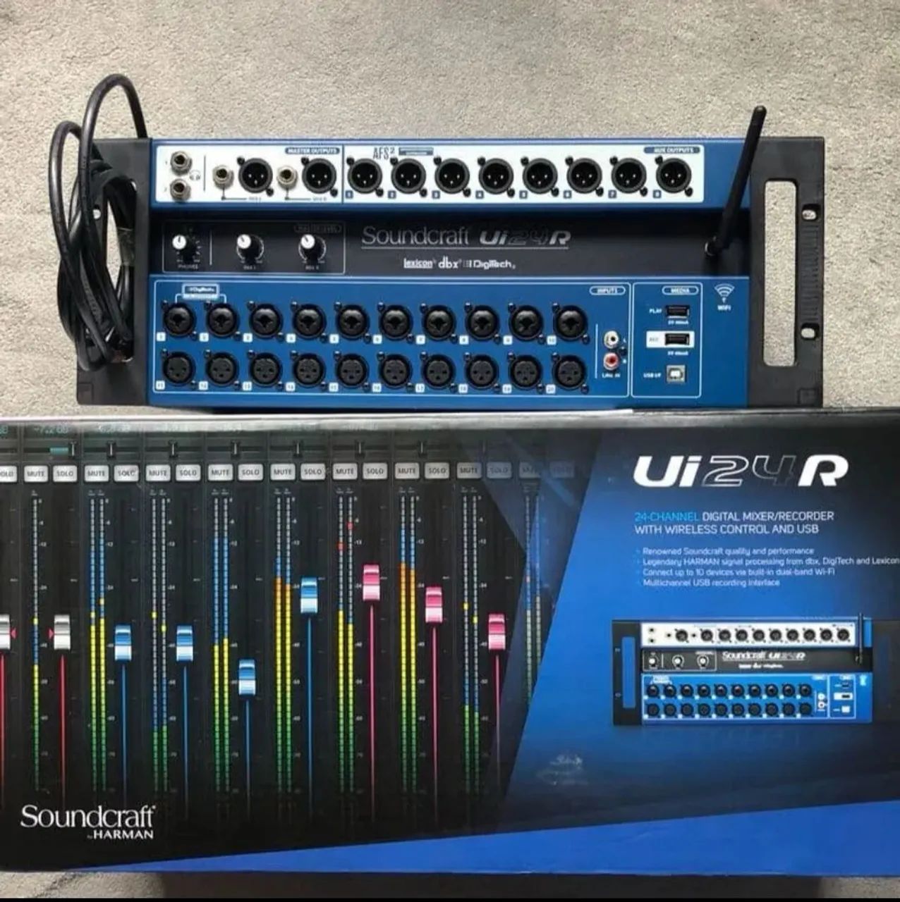 Mesa Ui24r Soundcraft nova na caixa