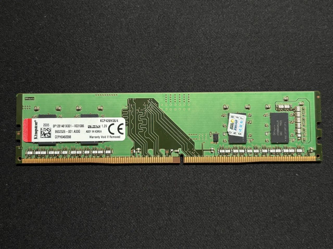 MÉMORIA RAM 4GB DDR4 2666MHz Kingston | DESKTOP