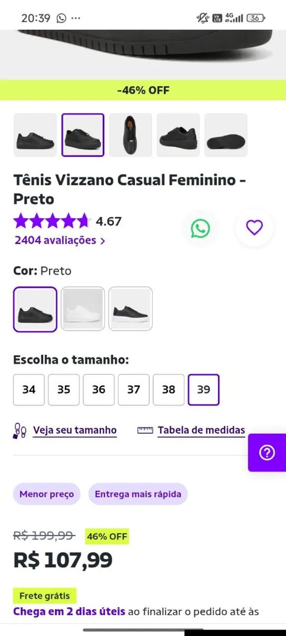 Tênis Casual Vizzano - Foto 3