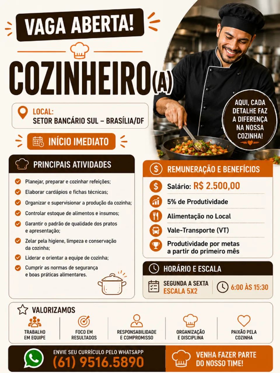 Cozinheiro - Escala 5x2 1