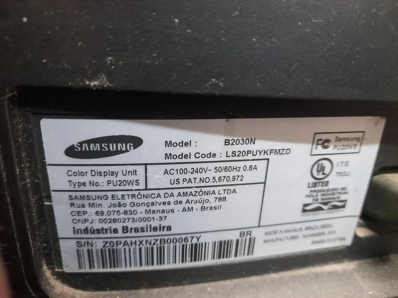 Monitor Samsung VGA