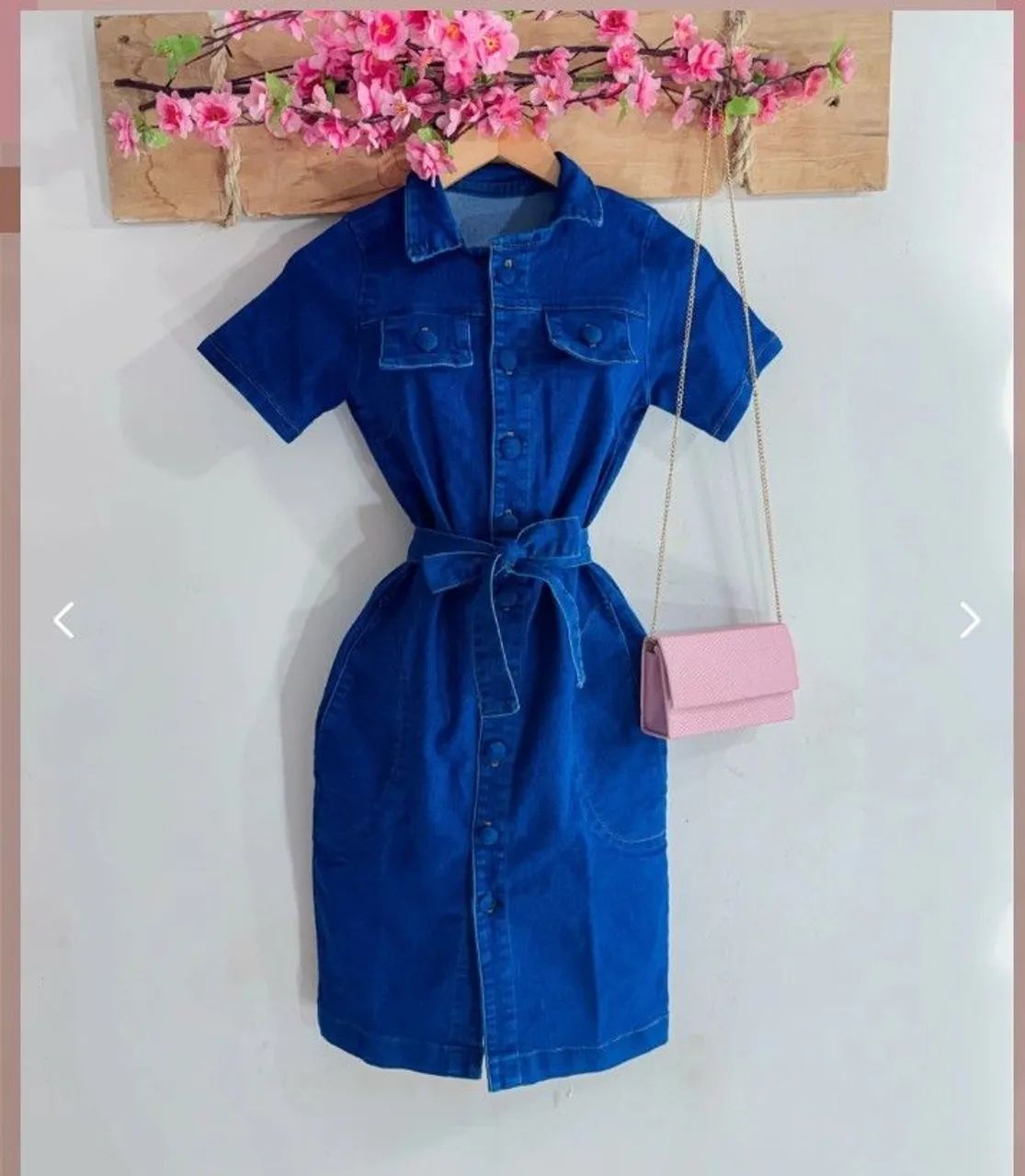 Vestido Jeans Azul Escuro 
