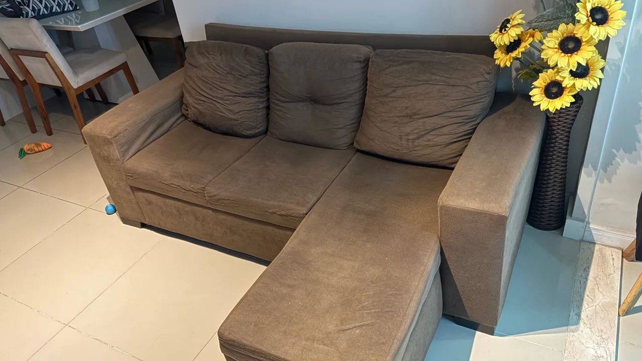 SOFÁ RETRÁTIL/COM CHAISE - 3 lugares  - Foto 4