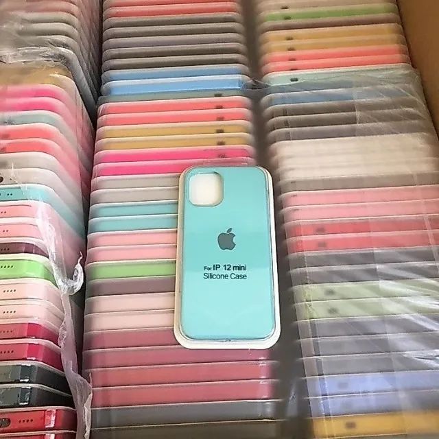 Kit 10 unidades Capa iPhone 12 mini Case Silicone Aveludada - Atacado
