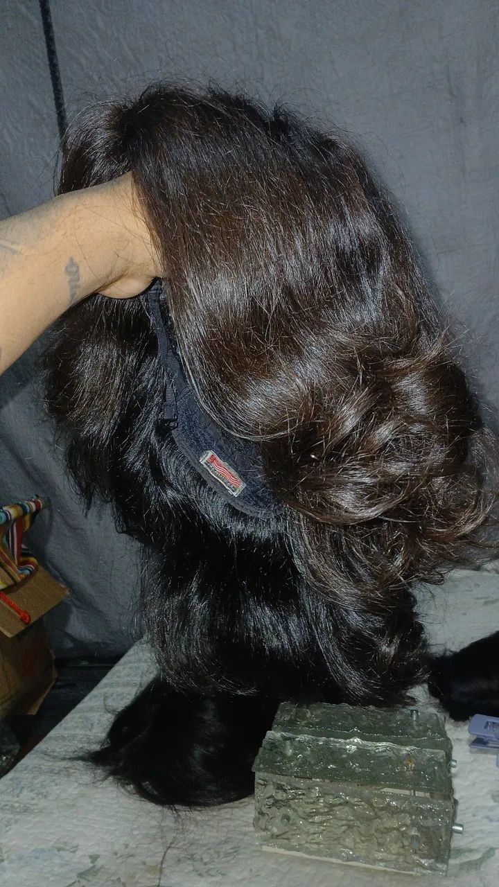 Peruca de cabelo humano 