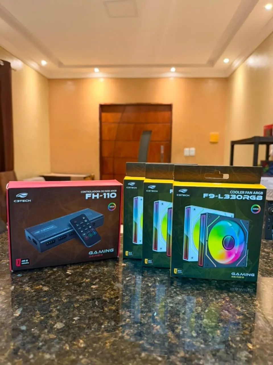 Kit 03 Fans Controle + Controladora C3Tech