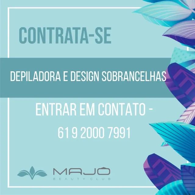 Contrata-se Depiladora e Design de Sobrancelhas