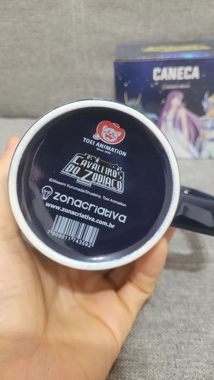 Caneca cerâmica cavaleiros do zodíaco 400 ml zona criativa