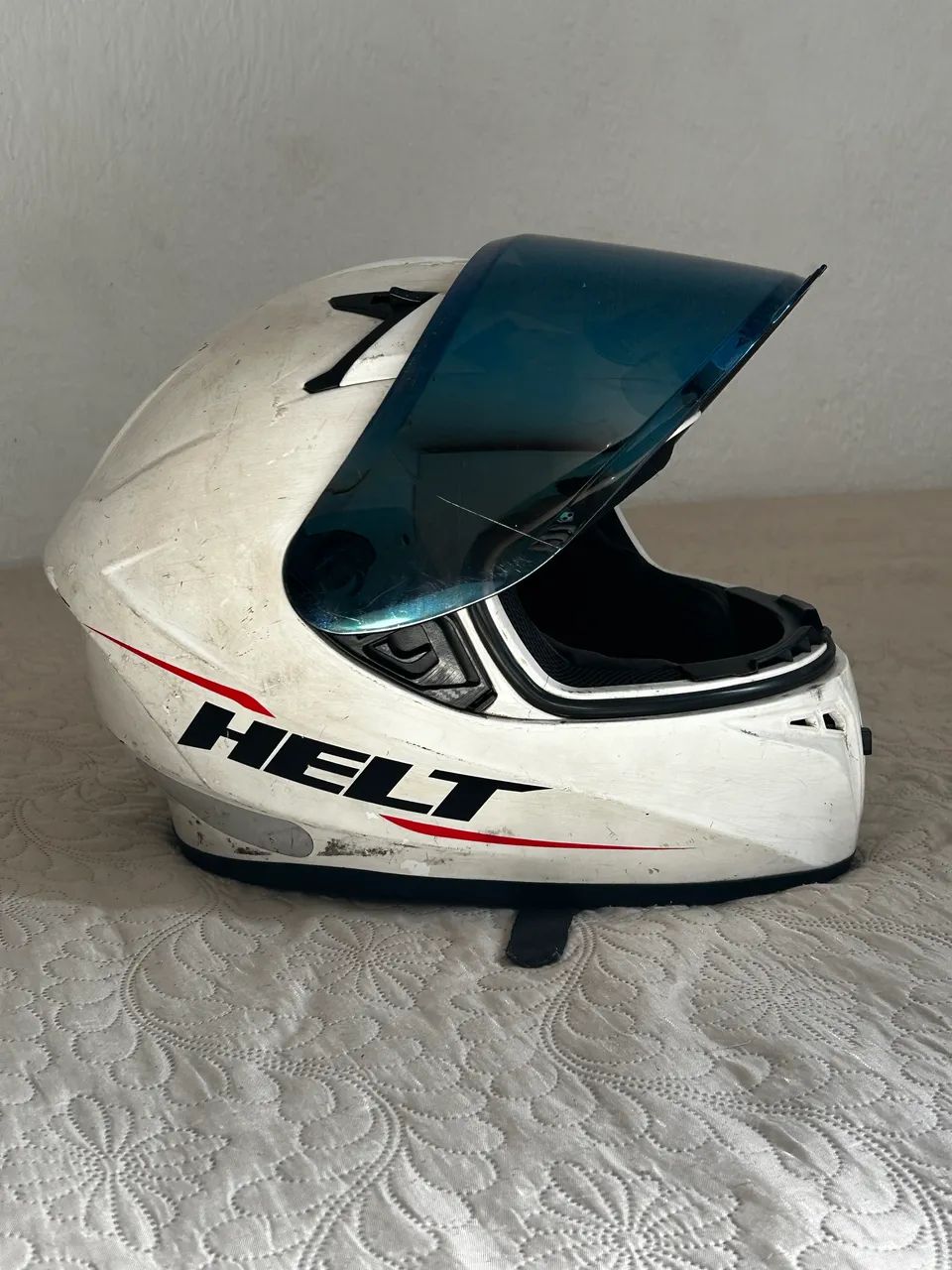 Capacete HELT POLAR  58 Branco viseira camaleão  - Foto 3