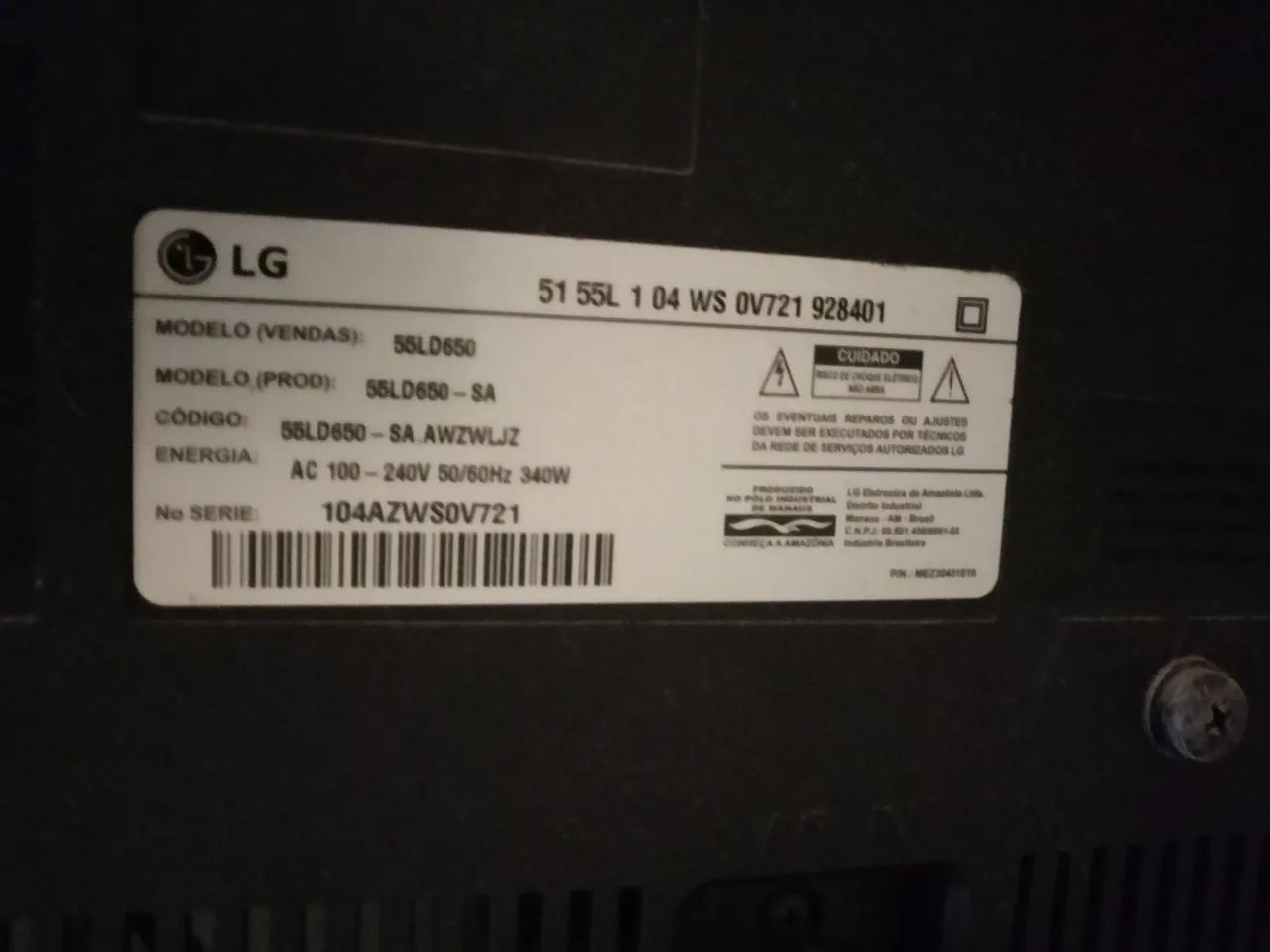 Tv 55" usada e com defeito - Foto 4