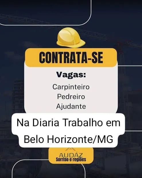 Vaga Pedreiro, Carpinteiro & Ajudante