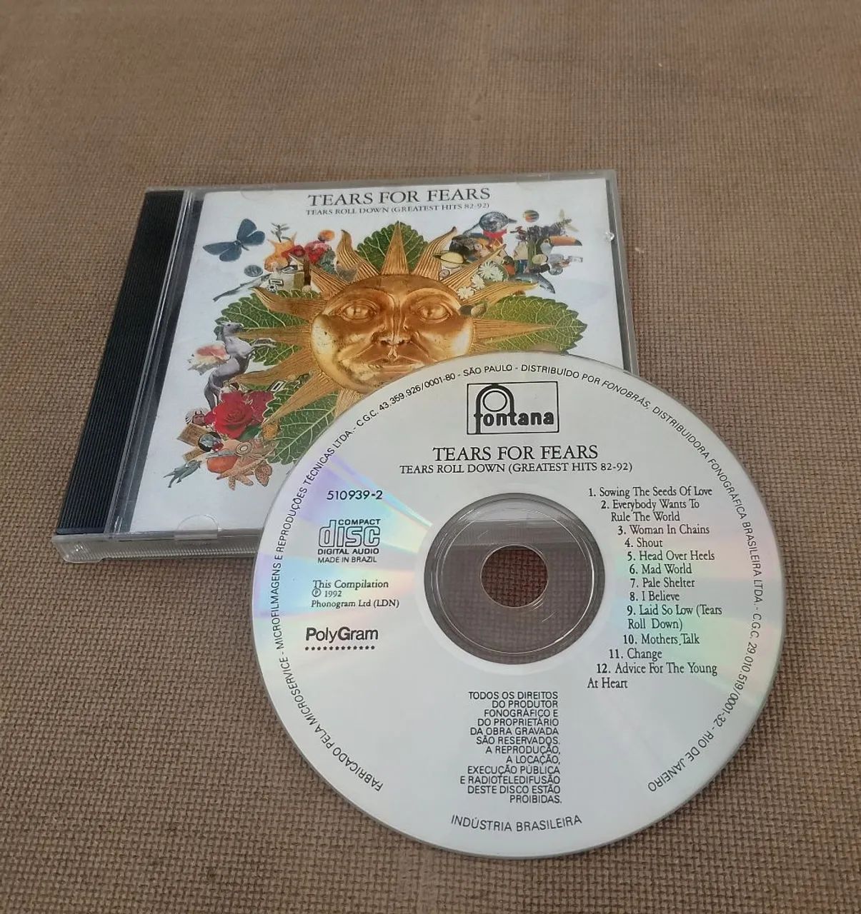 Cd Tears for fears - Tears rool down/Ed. Nacional/Ótimo  - Foto 2
