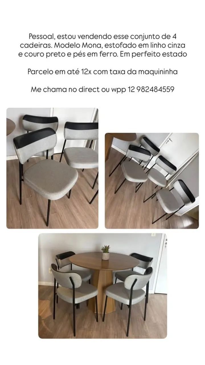4 CADEIRAS DE JANTAR ESTOFADAS - Foto 5