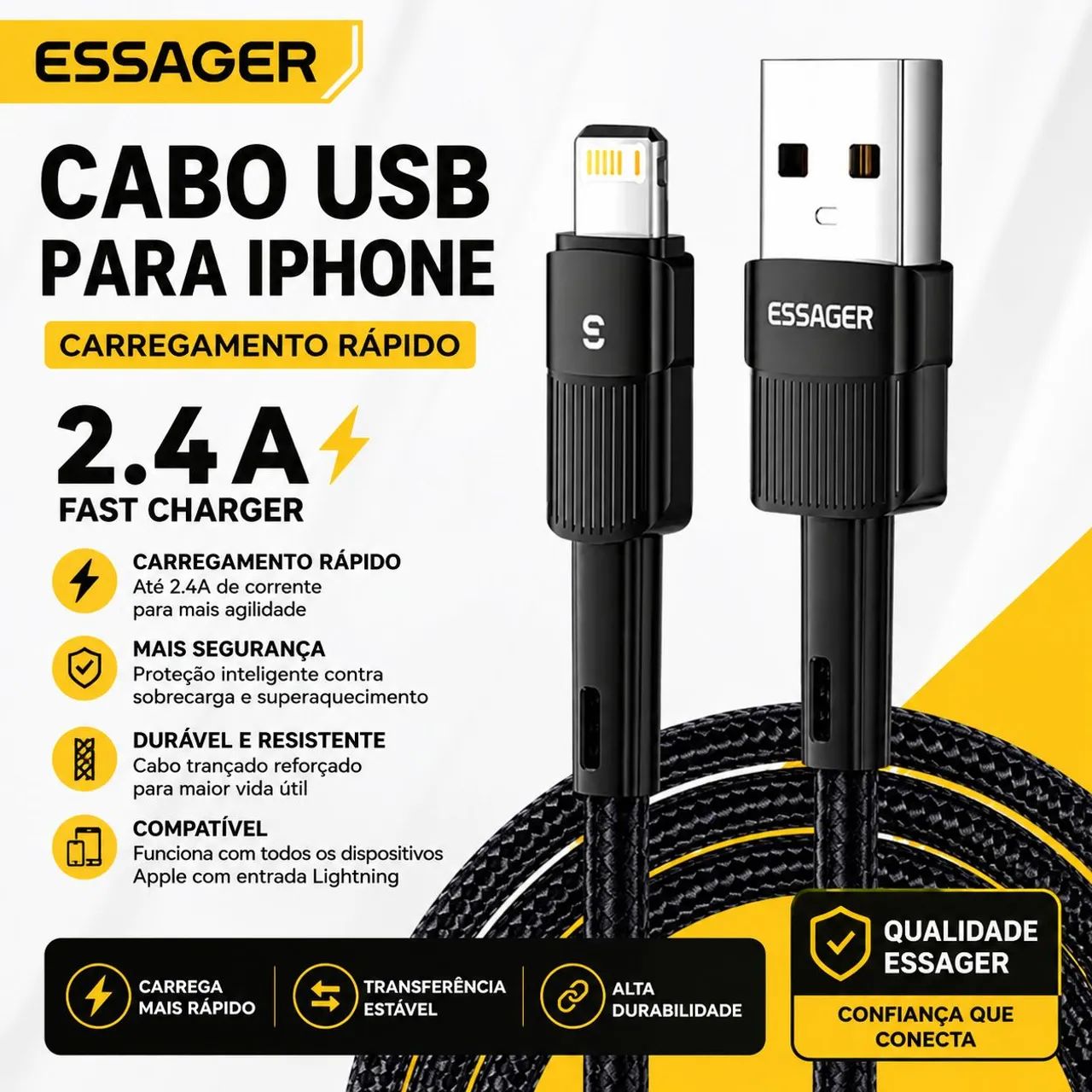 CABO PARA CELULAR - ESSAGER  - Foto 2