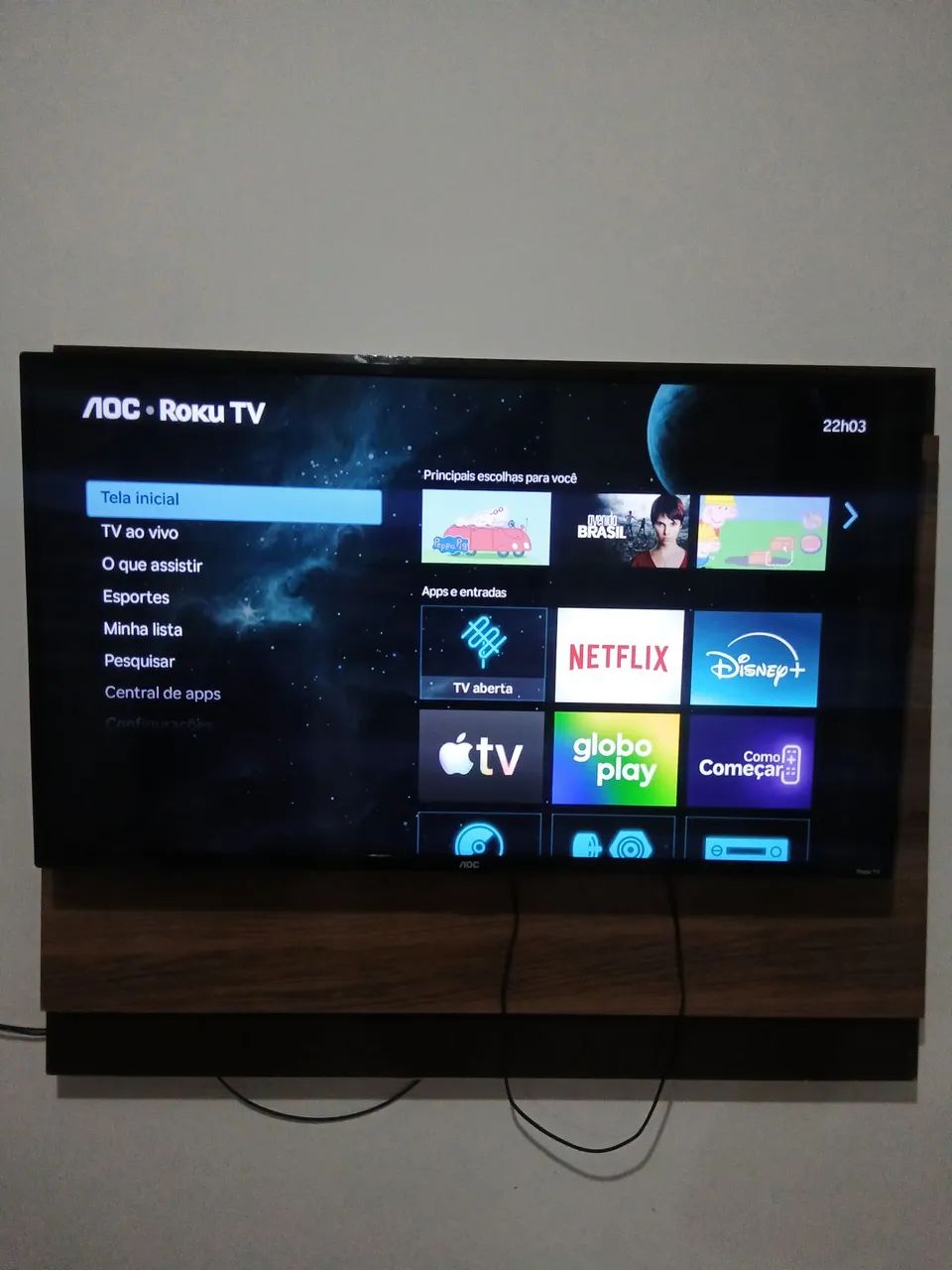 Smart tv AOC ROKU 50 polegadas com painel 