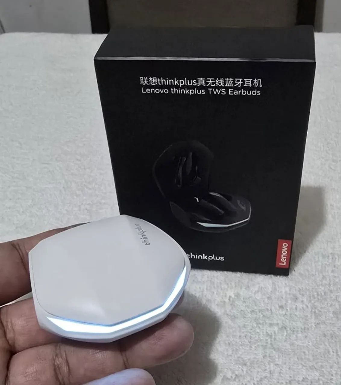 Fone de ouvido Bluetooth Lenovo Thinkplus gm2 pro branco original  - Foto 2