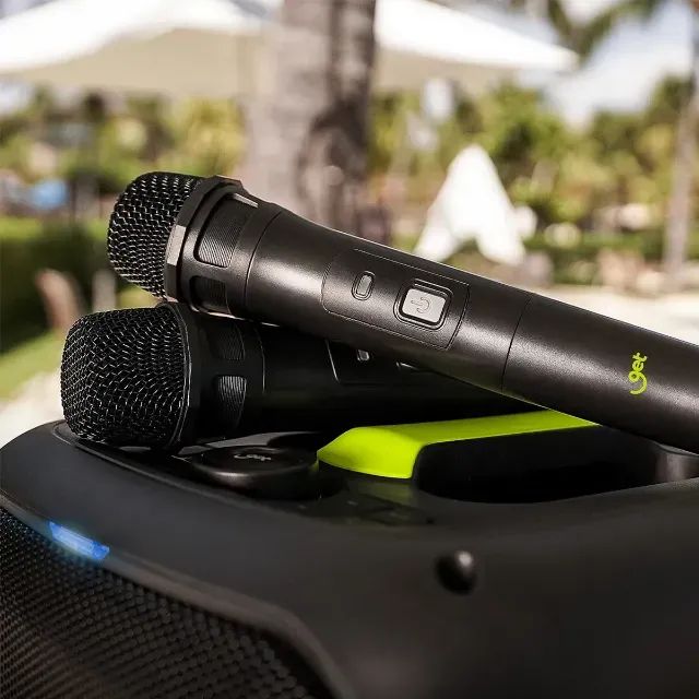 Caixa de Som Bluetooth Amp Get Cube 2, Com 2 Microfones 250W RMS Led Rgb USB - WZetta - Foto 5