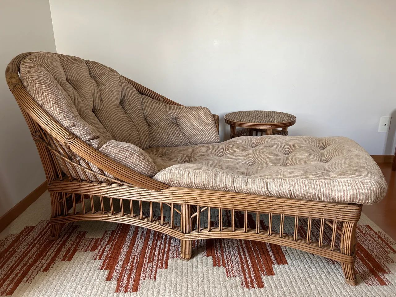 Recamier de rattan (chaise longue) - Foto 2