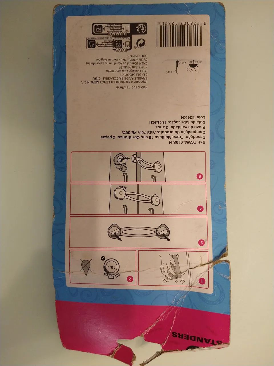 Trava multiuso 16 cm para gavetas e armários - 2 peças  - Foto 2