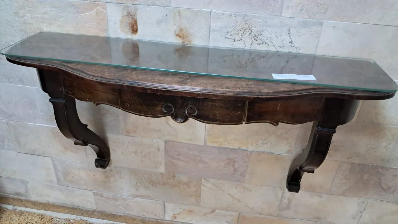Console de madeira com espelho  - Foto 4