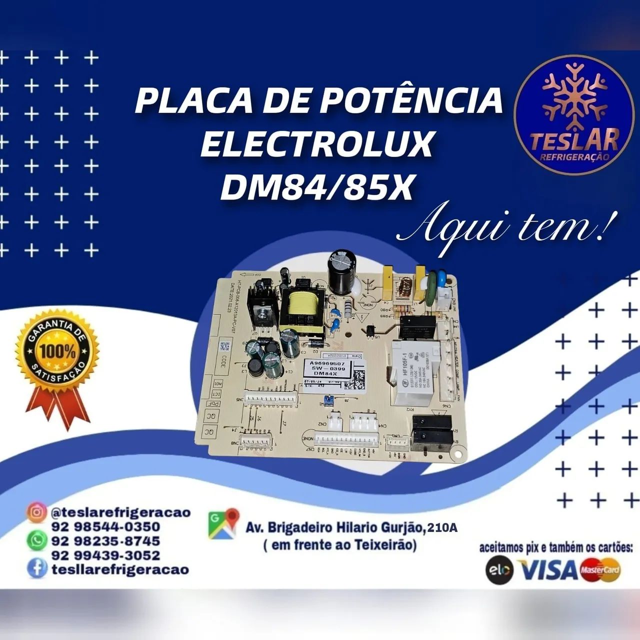 Placa Dm84x - Geladeiras e Freezers - Jorge Teixeira, Manaus