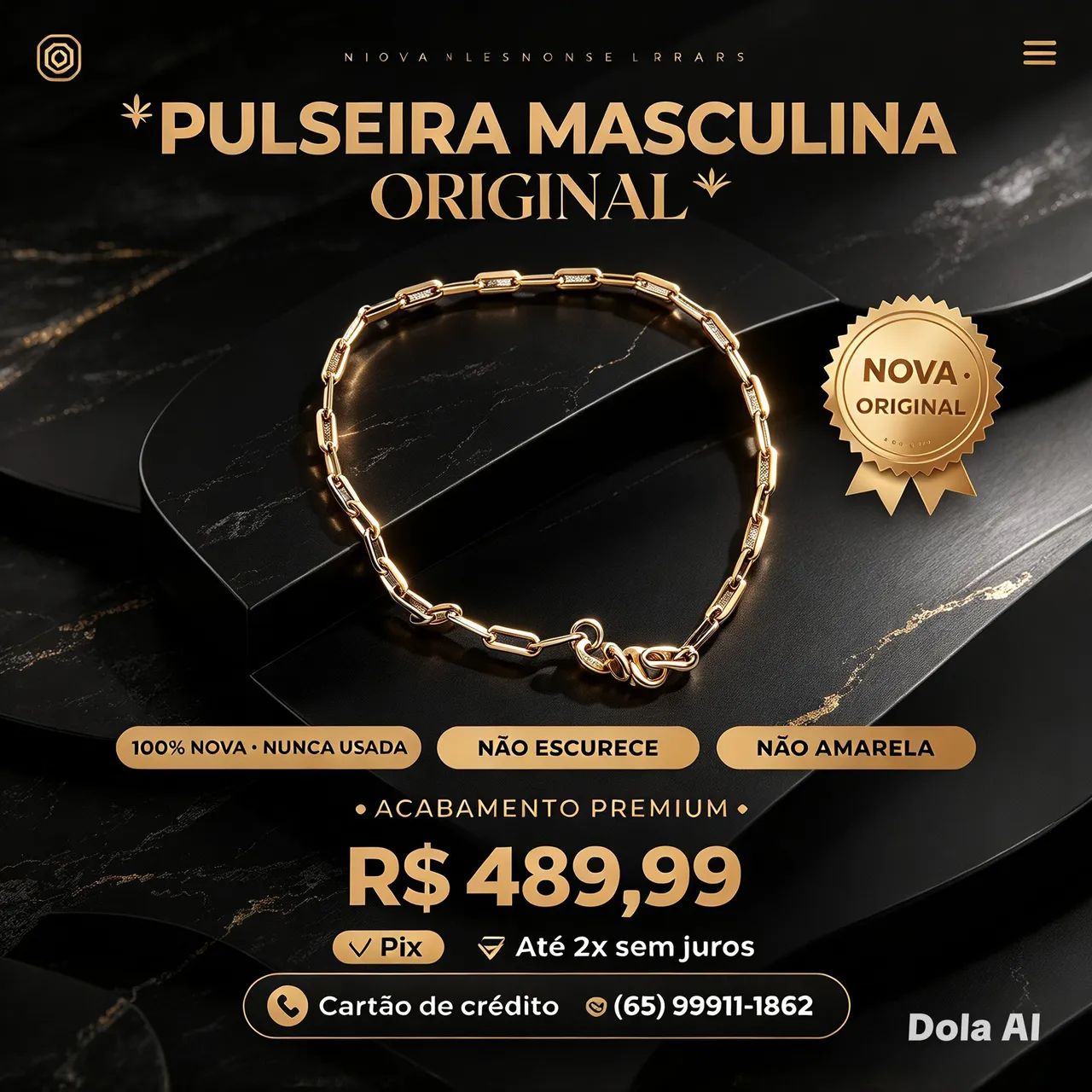 Pulseira de braço masculina  - Foto 2