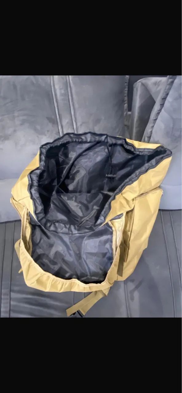 Mochila Bege - capacidade 50L  - Foto 3
