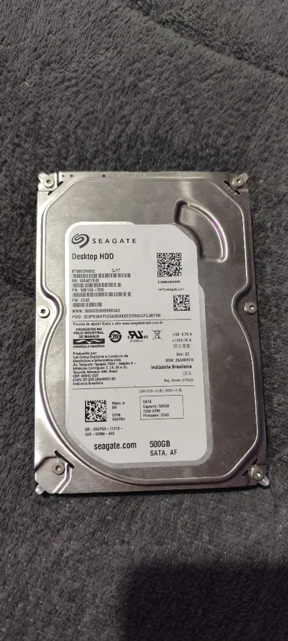 Hds Gamer Externos 500GB e 750GB (Consulte Os Valores