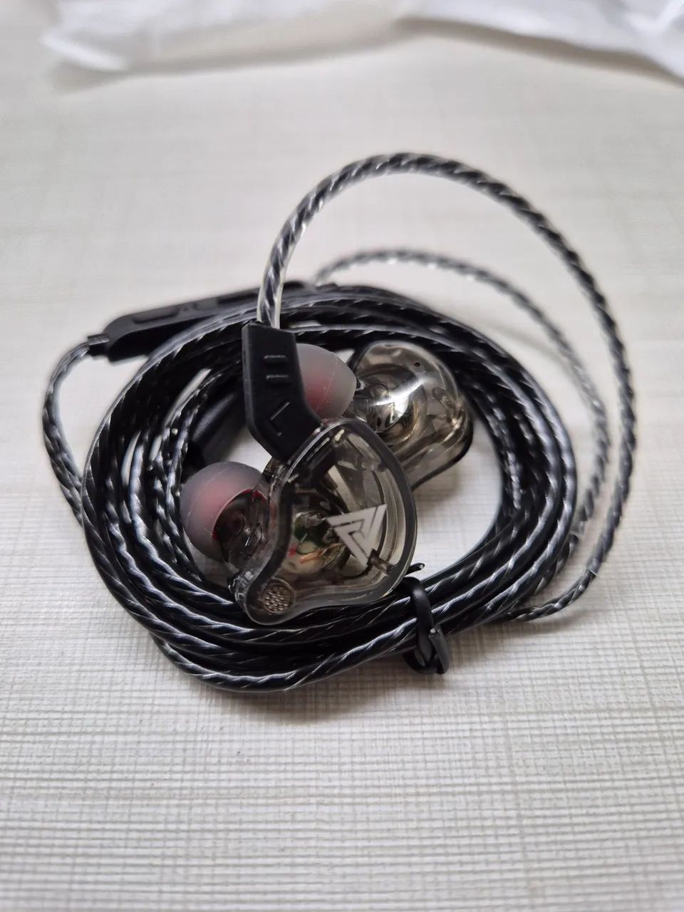 Fones IEM QKZ AK6 LACRADO - Preto com Microfone