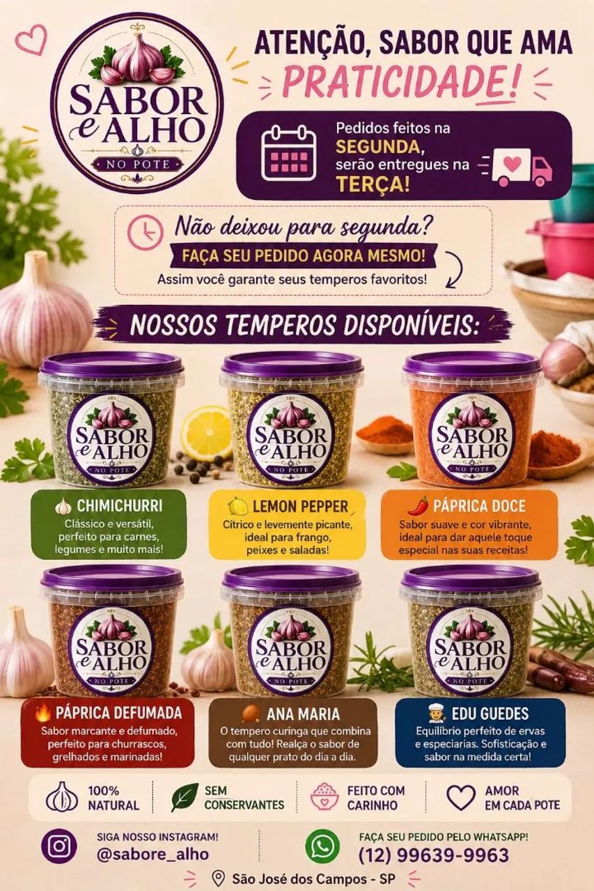 Alho triturado e temperos no pote. - Foto 4