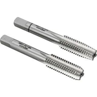 Macho Manual De Aço Rápido, M8 x 1,25 mm, Rosca Ma Jogo De 2 Peças Vonder