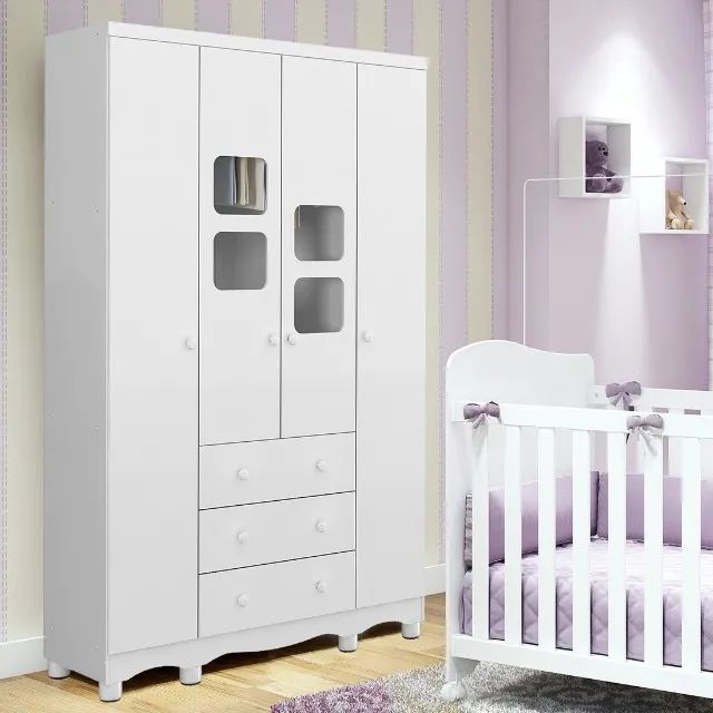 Guarda-Roupa MDF Lumi 4 Portas, Com Corrediças Telescopicas (Novo) - Foto 2