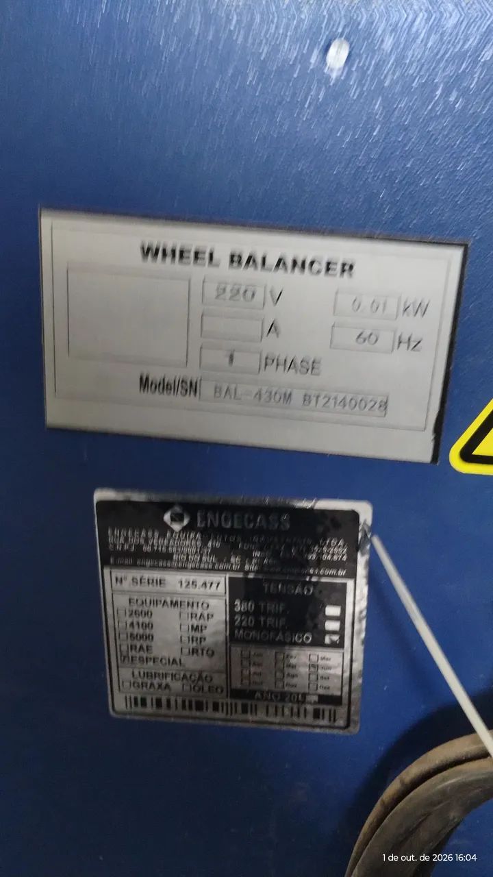 Kit para alinhamento e balanceamento novo, na caixa 