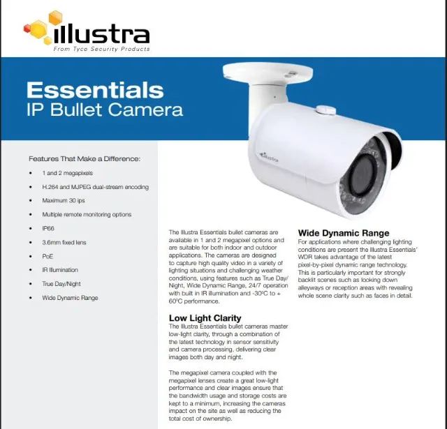 Camera IP POE Illustra Essentials 720P Bullet - Foto 2