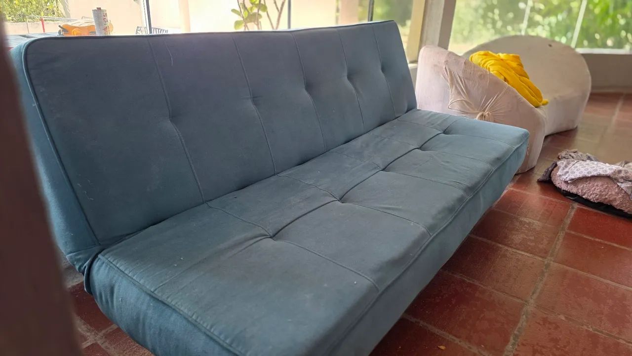 SOFÁ-CAMA 3 LUGARES AZUL PETRÓLEO - CONFORTÁVEL E VERSÁTIL Tokstok - Foto 2