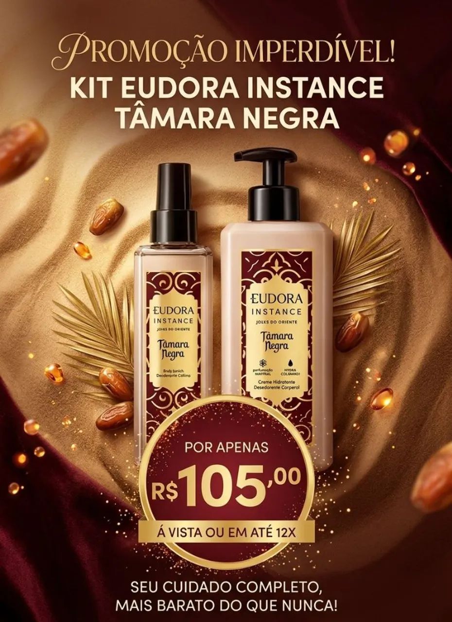 Kit Instance Eudora Tâmara Negra - Lançamento-