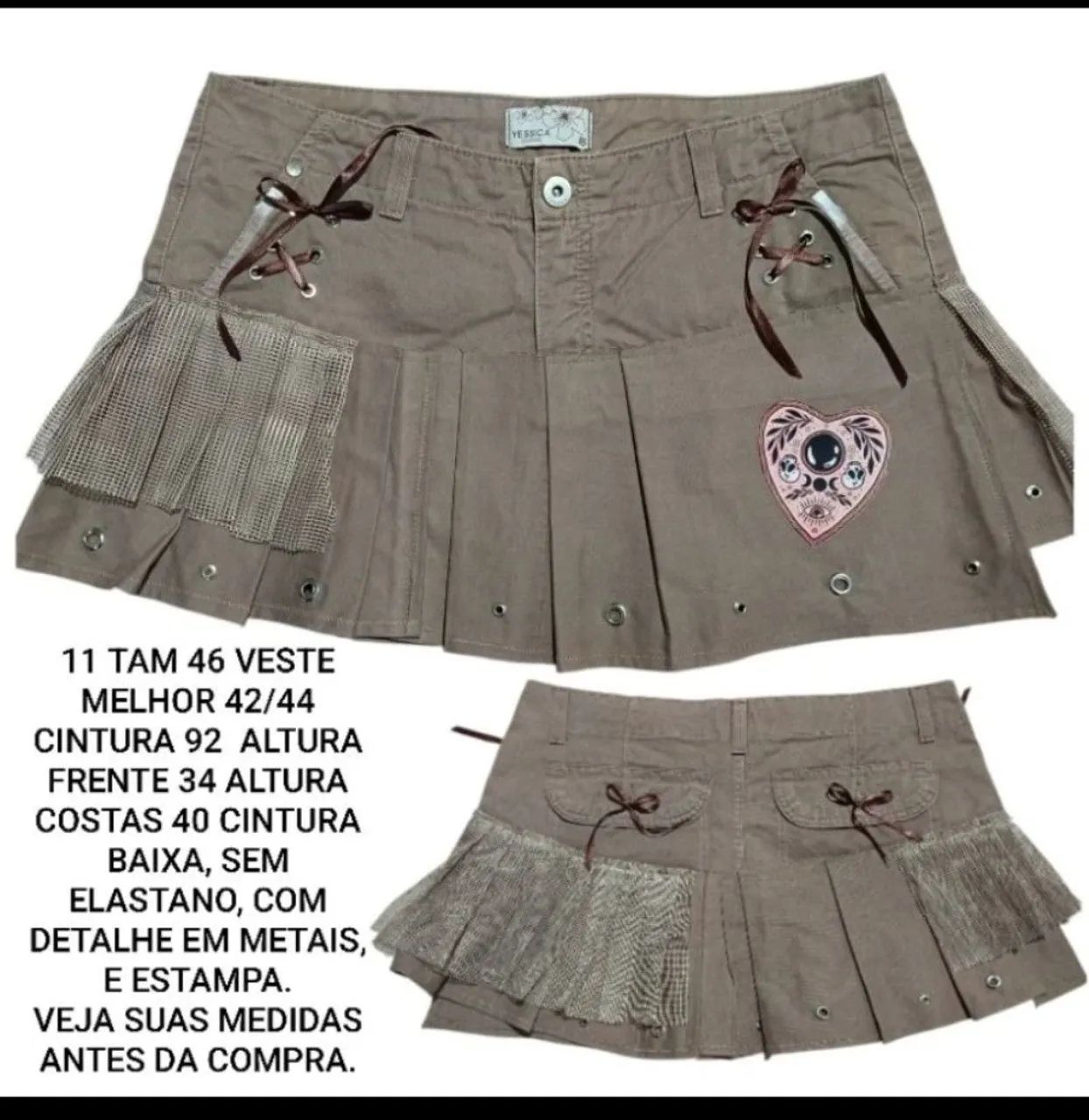 Saia customizada marrom