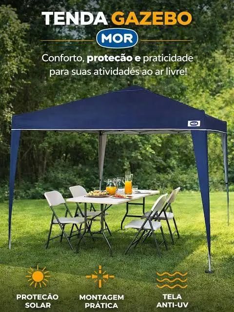 Aluguel de tenda 3x3 sanfonada azul - Foto 2