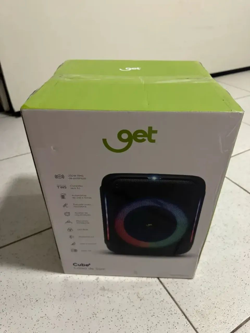 Caixa de Som Bluetooth TWS Cube 2 com 2 Microfones NOVA