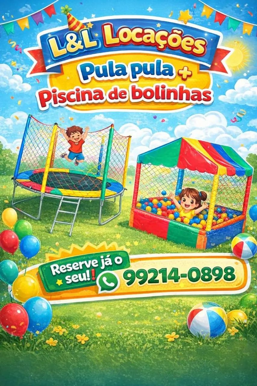 Alugo pula pula e piscina de bolinha - Foto 3