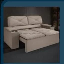 Sofá 2 lugares marrom 