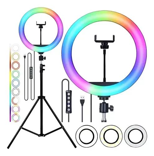 Ring Light RGB 10 Polegadas completa *NOVA*
