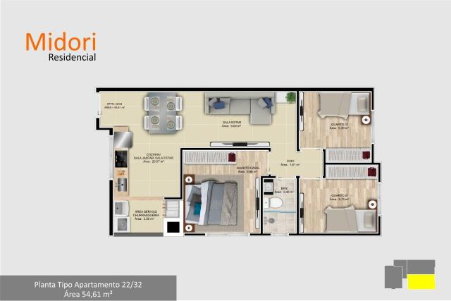 Apartamento 3 dormitórios em São José dos Pinhais - Foto 2