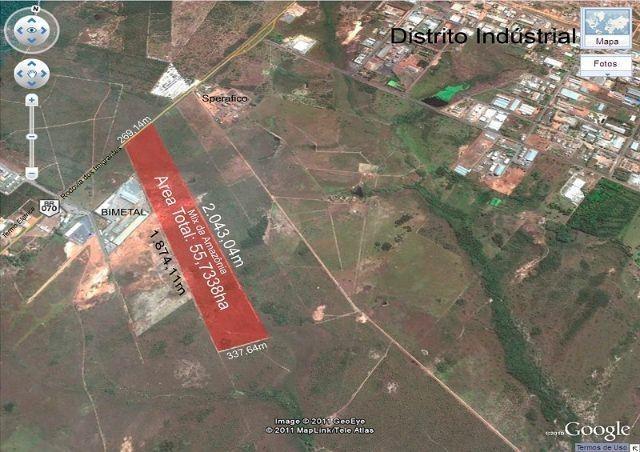 Area c/ 550.000m2, frente Rod Imigrantes, Reg Distrito, Cuiabá-MT