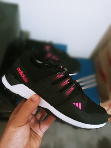 adidas feminino preto e rosa