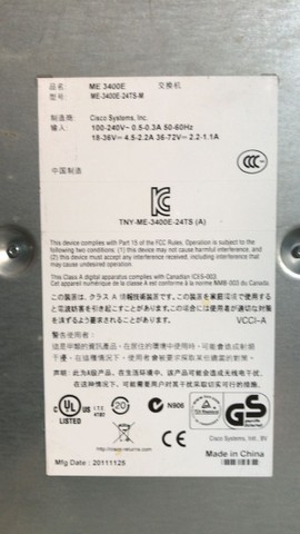  Cisco Switch Cisco ME 3400E-24TS-M