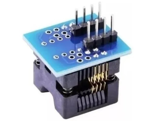 COD-AM386 Adaptador 150mil 24xx Smd Gravador Eprom Soic8 Sop8 Ch341a  - Foto 2