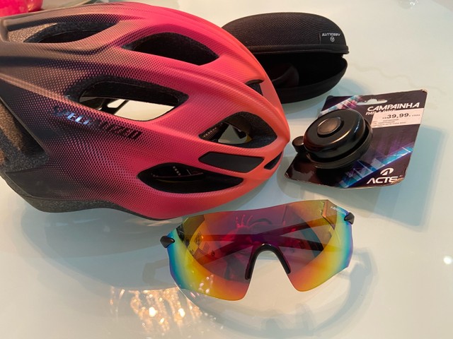 Bicicleta, capacete ,óculos e campainha ,novos! - Foto 2