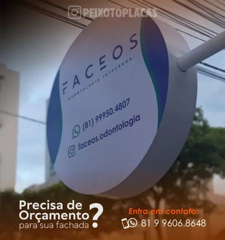 Placa Redonda para Fachada