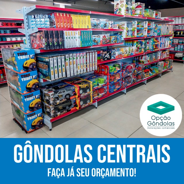 Gôndolas Centrais >> Prateleiras de Aço